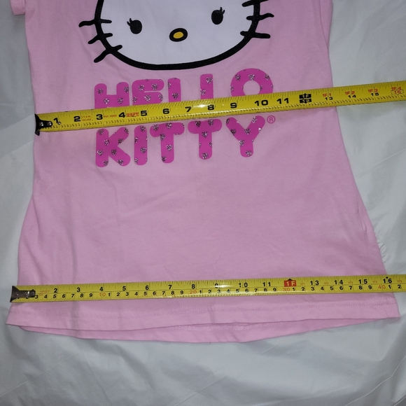Hello Kitty (Sanrio) Y2K đ Pink Glitter T-Shirt! Girls 14/16 or Women's XS/S! - Picture 12 of 14